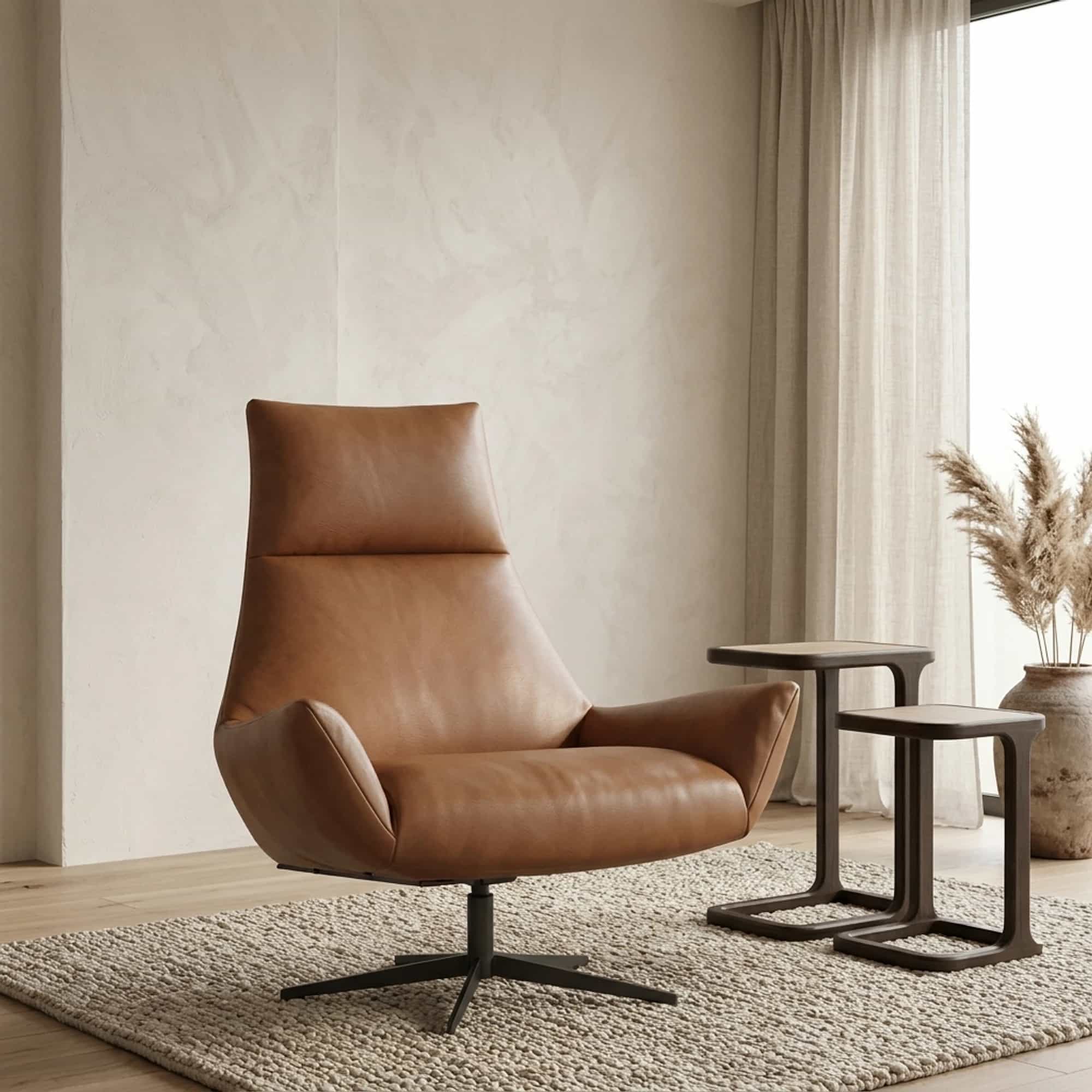Fauteuil Wim | Cognac Leder