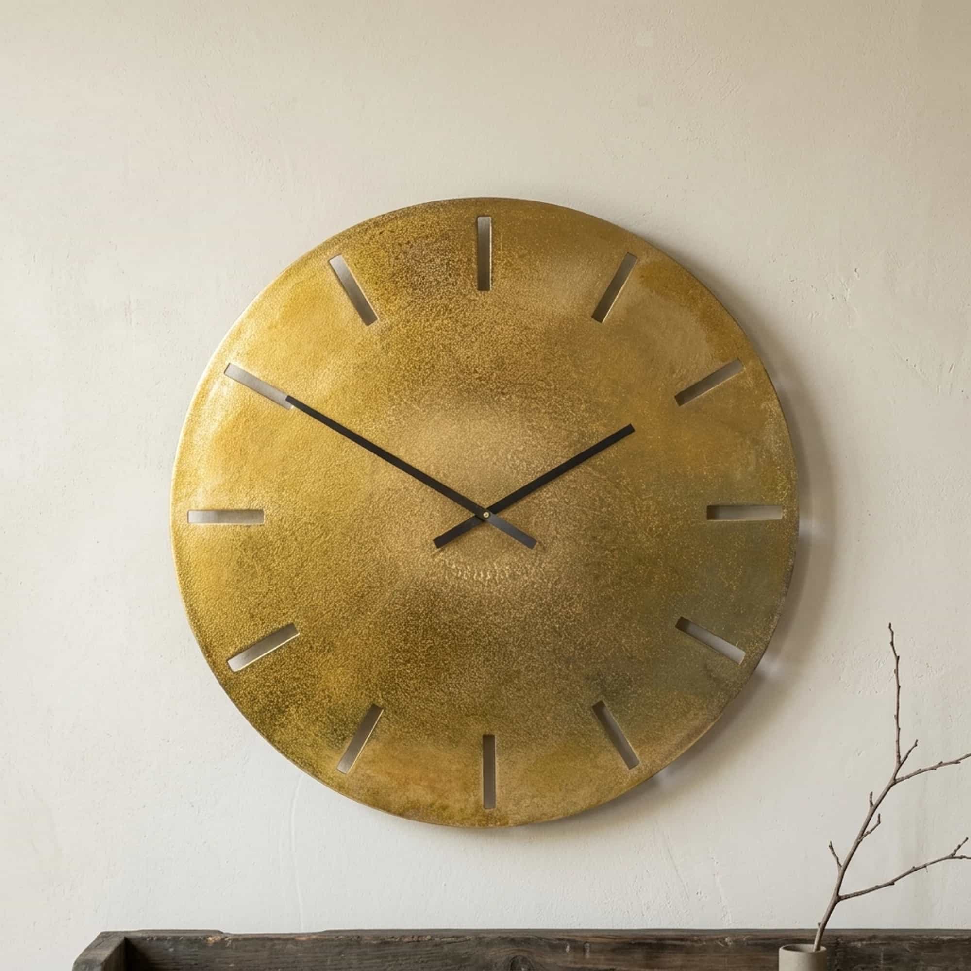 Grote Gouden Wandklok - Benoa