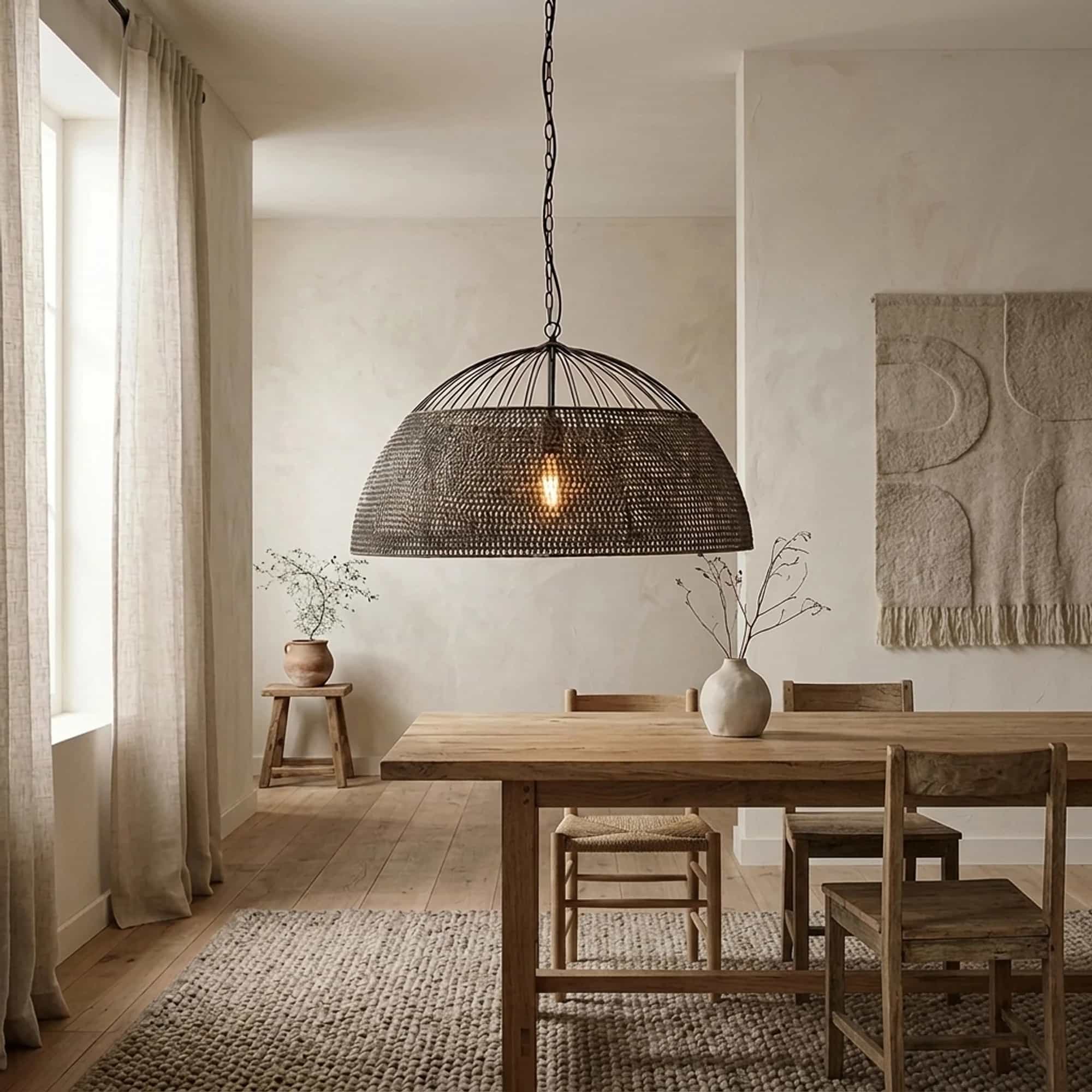 Hanglamp Armor 1-lichts Ø80cm / Zwart bruin