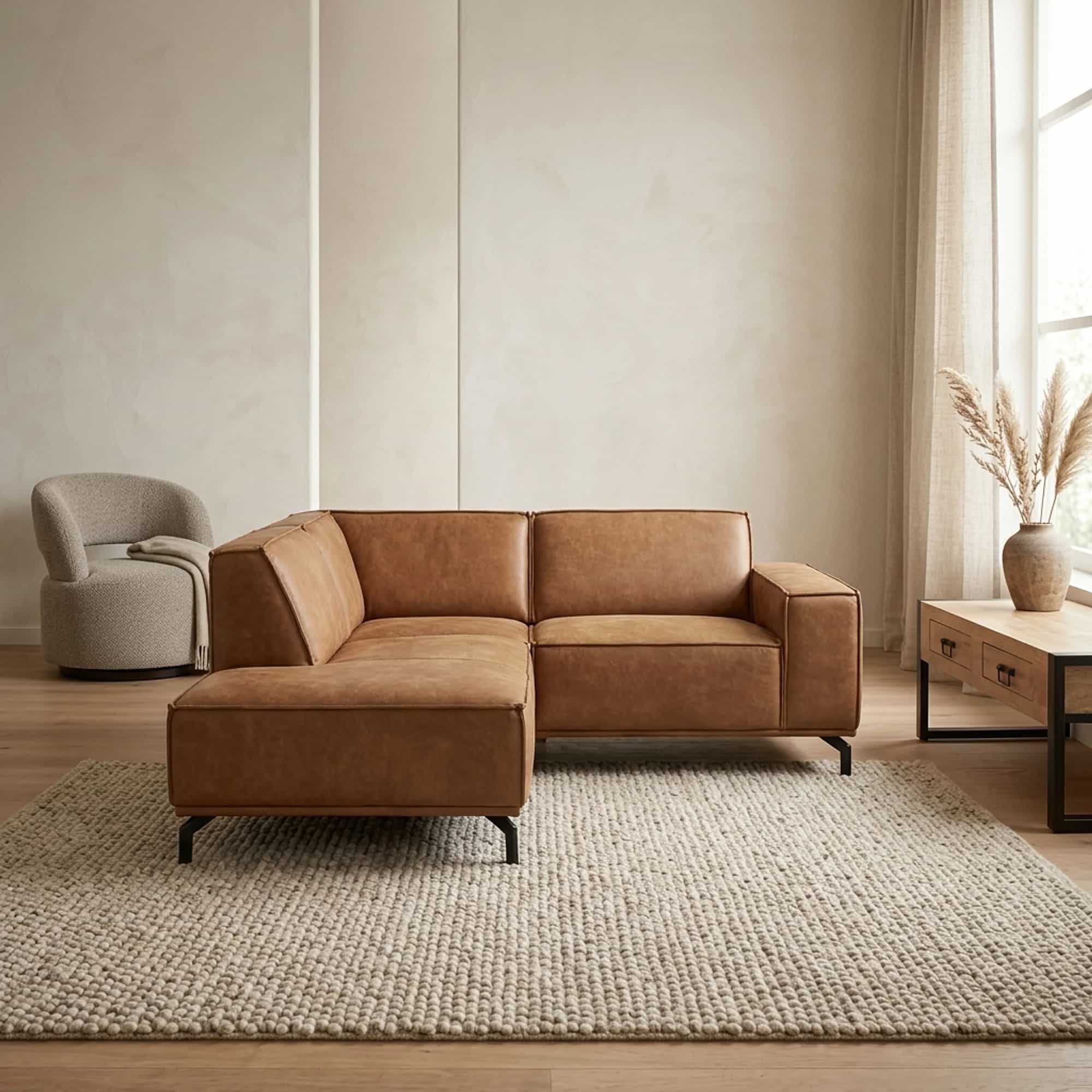 Hoekbank Marvin eco leder