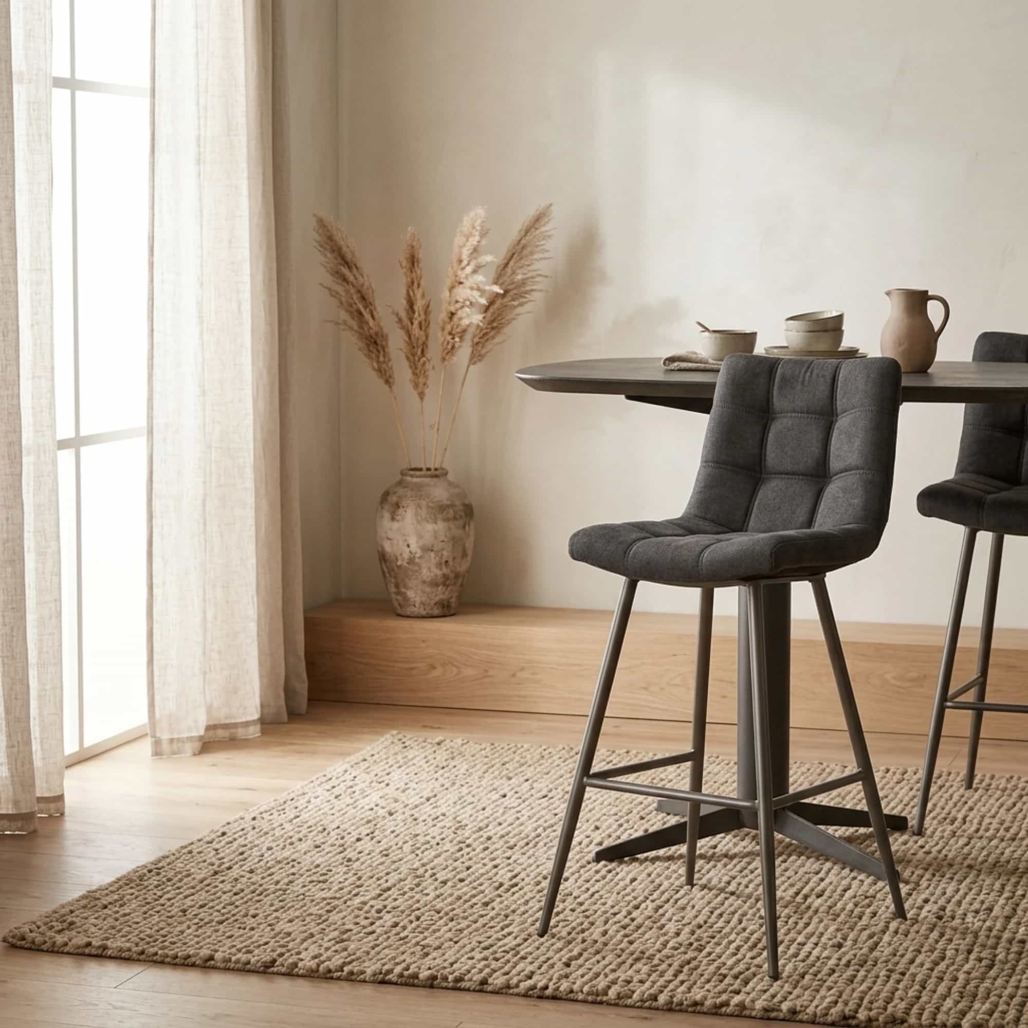 Navarra Barstoel - fabric Antracite