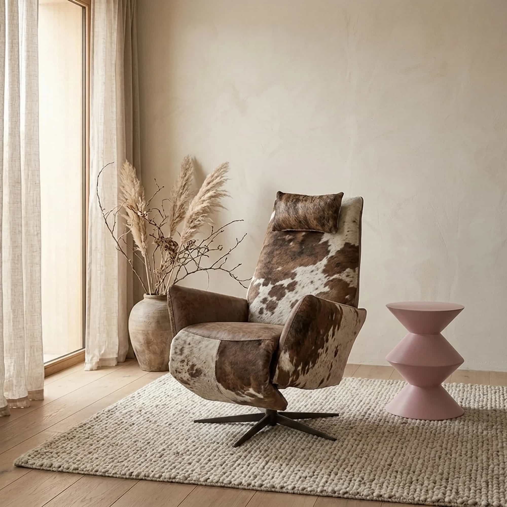 Relaxfauteuil Jesse Koeienhuid Chill Line