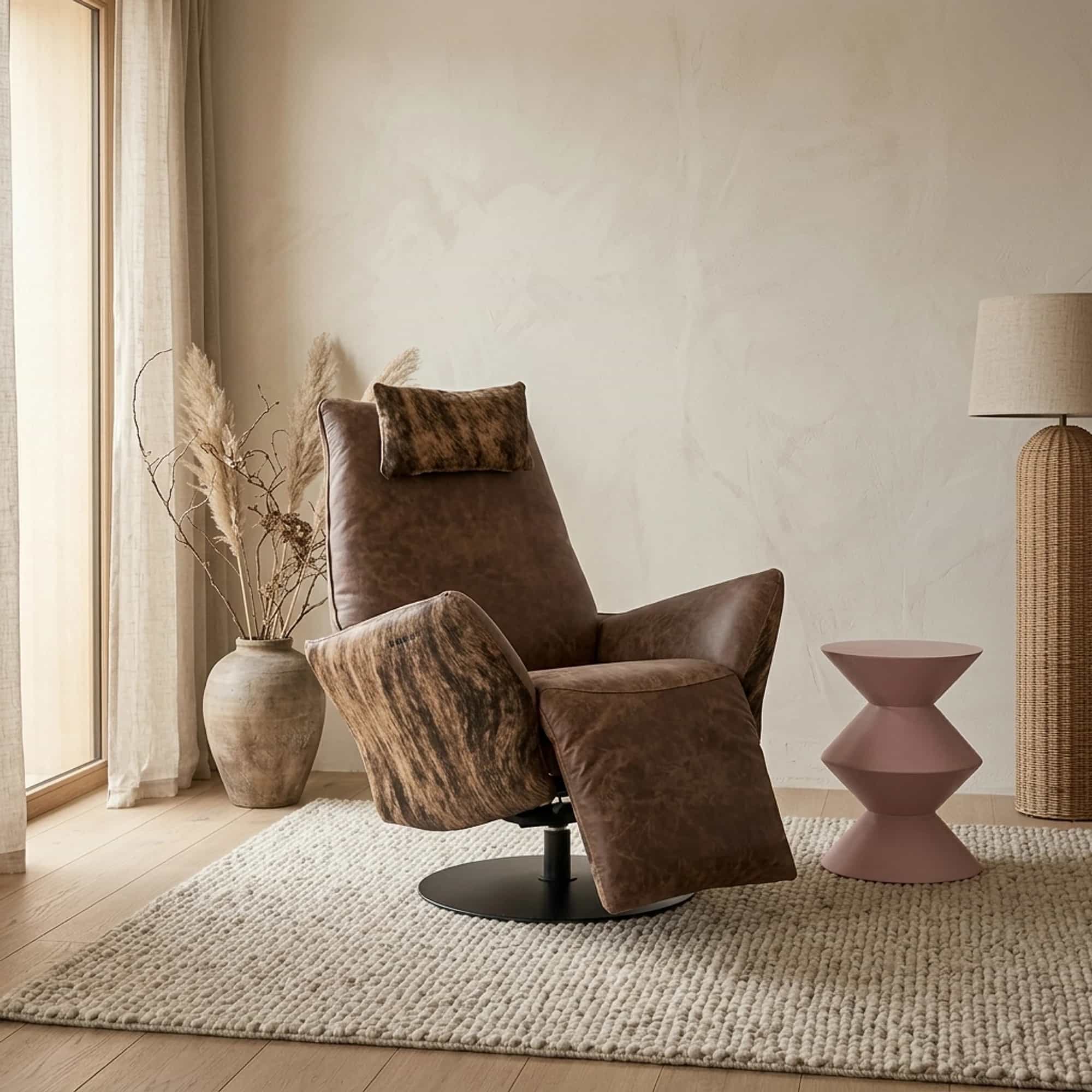 Relaxfauteuil Jesse Koeienhuid Chill Line