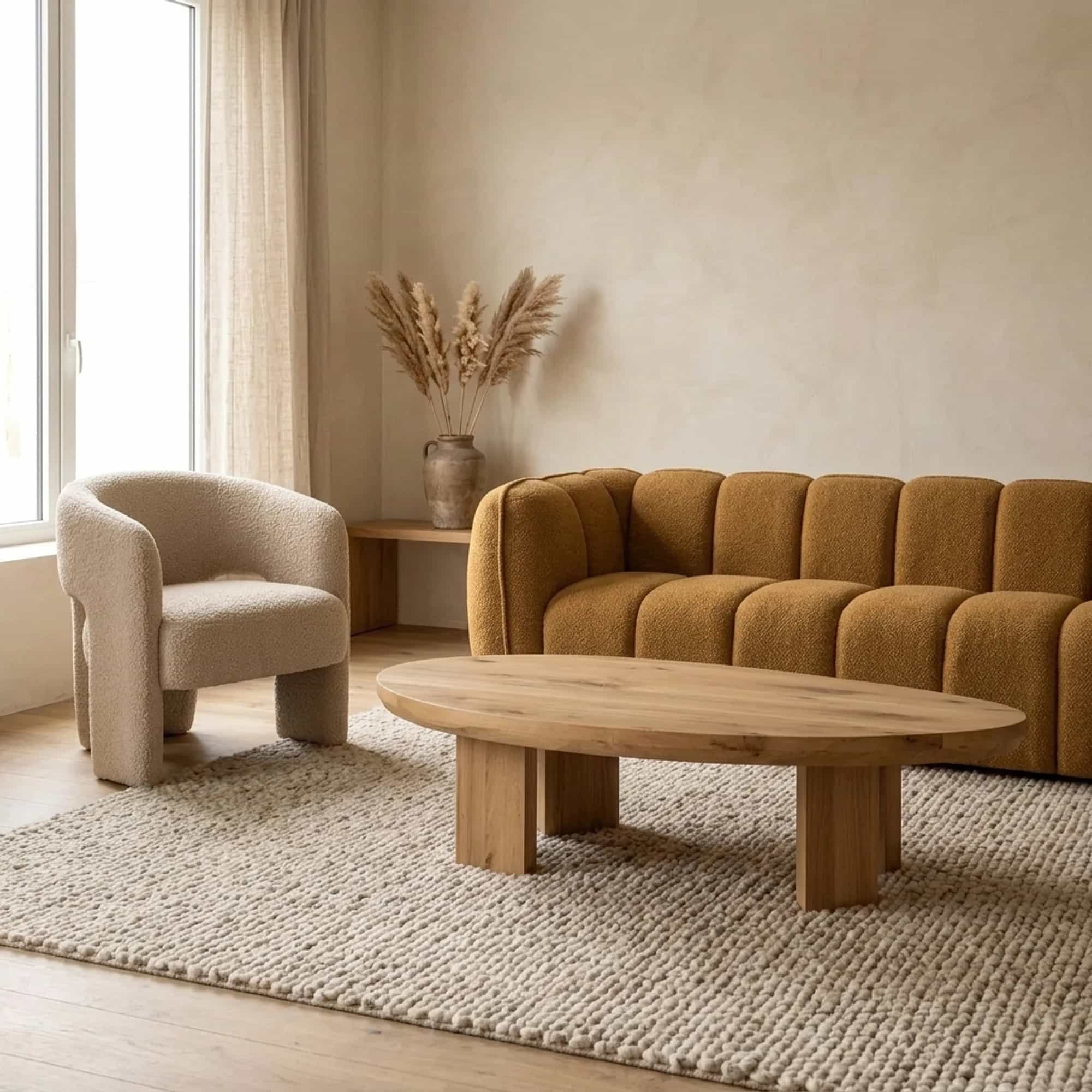 Salontafel Zillah | 130 cm | Naturel Eiken