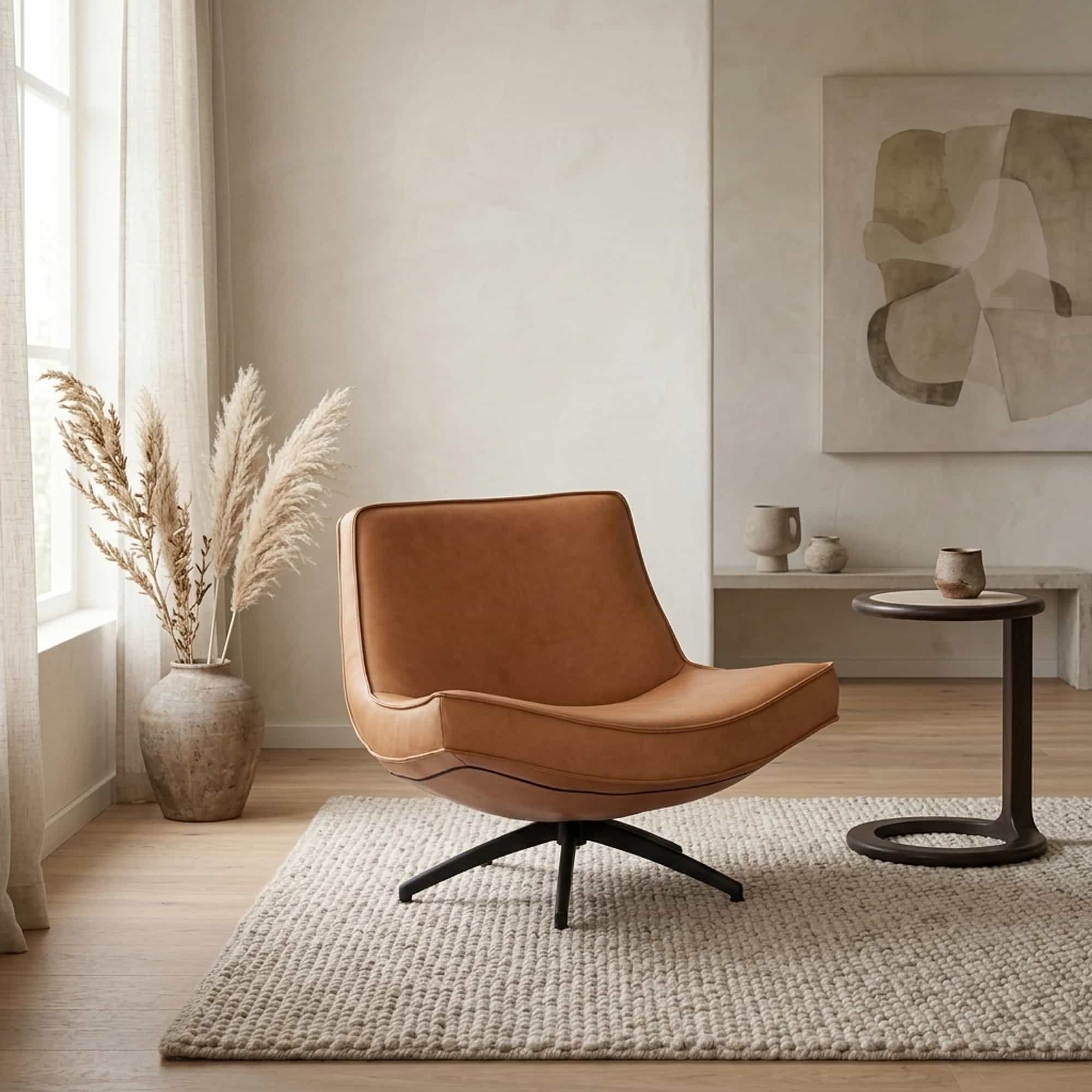 Uwa draaifauteuil leder