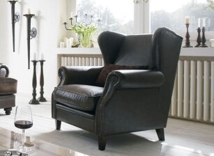 Landelijke loveseat en fauteuil Millord in sstof