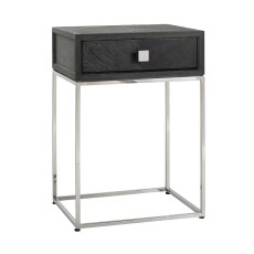 Richmond Interiors Nachtkastje Blackbone silver 1-lade (Black rustic)