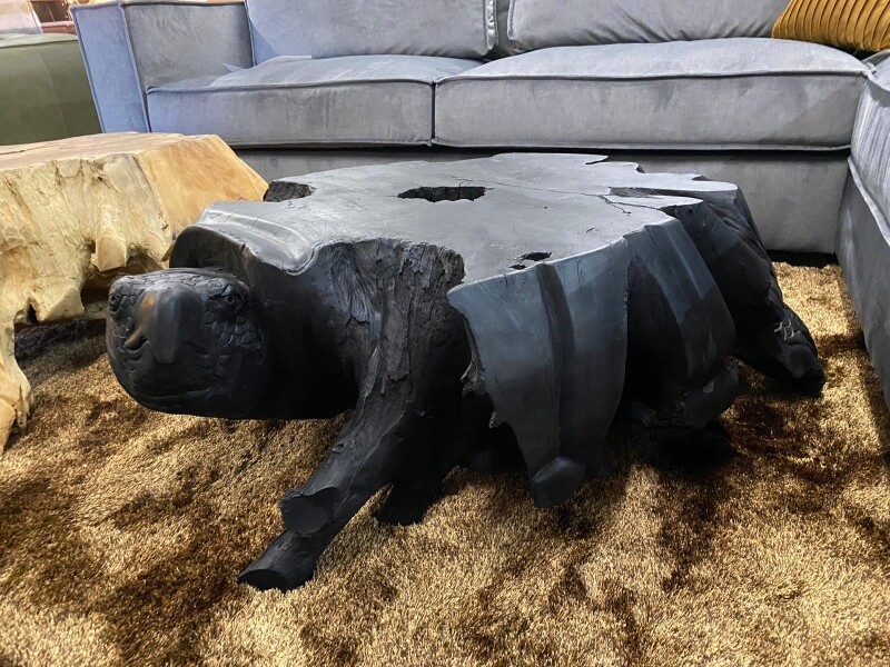Mokana Furniture Salontafel schildpad teak zwart 