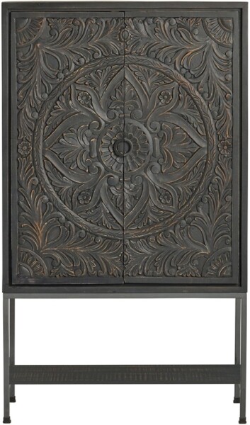 Mokana Furniture Wandkast Carving 2 deurs 