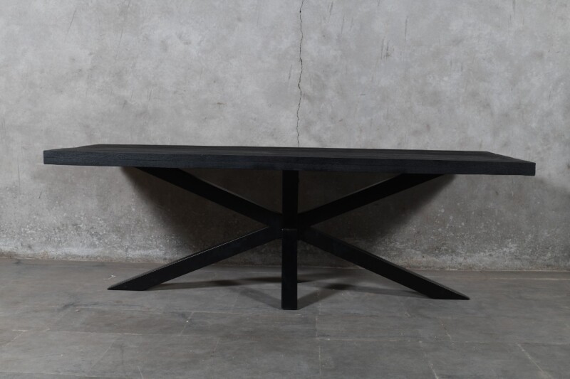 Mokana Furniture Eetkamertafel mango zwart rechthoek 
