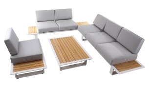 Donya loungeset+ teak mokana wit