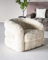 Fauteuil Fluffy met zachte stof