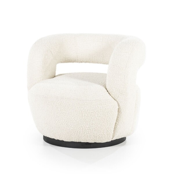 Moderne fauteuil Sharon in teddy stof.