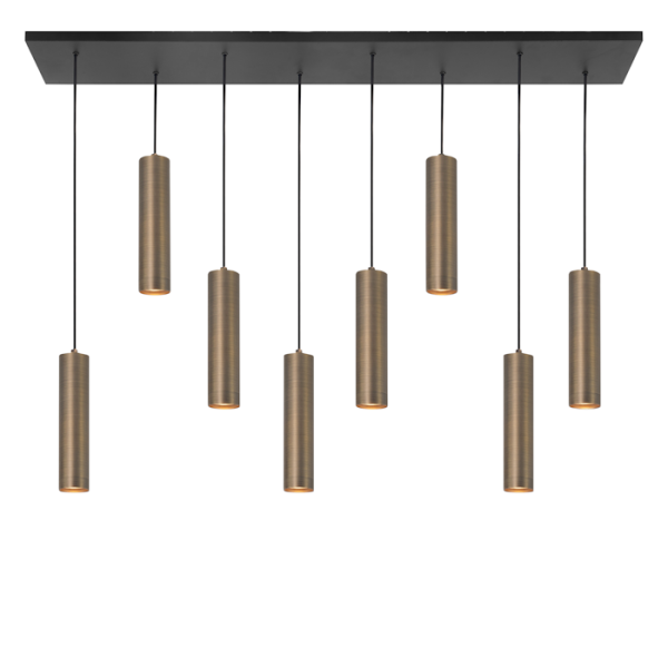 Moderne hanglamp Perugia brons 8L