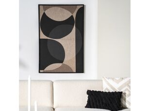 Modern wandpaneel Ato uitgevoerd in stof met een abstract design.