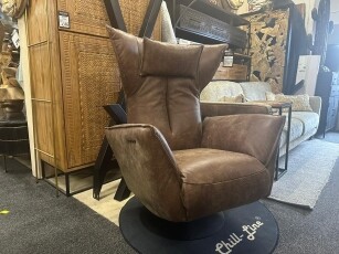 Relaxfauteuil Jelle africa leder Tabac