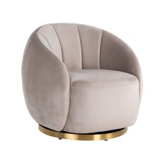 Richmond Interiors Draaifauteuil Jago khaki velvet / brushed gold (Quartz Khaki 903)