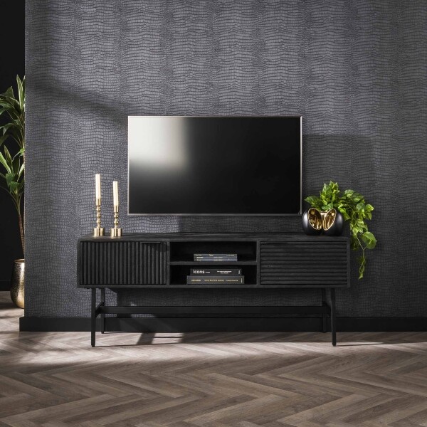 Tv-meubel Marina uit zwart mangohout