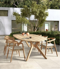 Outdoor tafel Castor uit teakhout