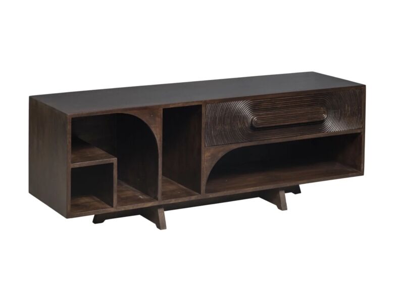 Uniek TV-meubel Scott gemaakt van hout met een retro uitstraling.
