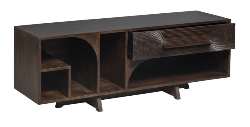 Uniek TV-meubel Scott gemaakt van hout met een retro uitstraling.