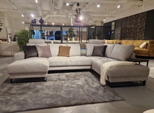 Hoekbank Brandon in u vorm aanbieding modern