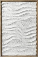 Abstract schilderij organisch wit karton homebound mokana