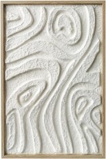 Schilderij Abstract organisch wit homebound karton mokana