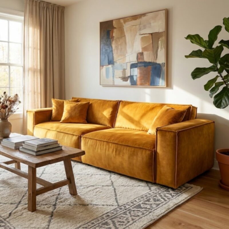 Bank La Maison | Okergeel