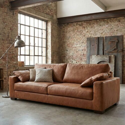 Bank rockefeller van het anker in leder verkrijgbaar in 200+ stoffen