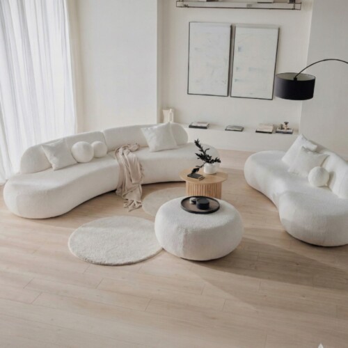 Halfronde loungebank Soul leverbaar in 200+ stoffen