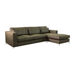Loungebank Iris groen ecoleder bankstel leren bank groot comfortabel Agpol