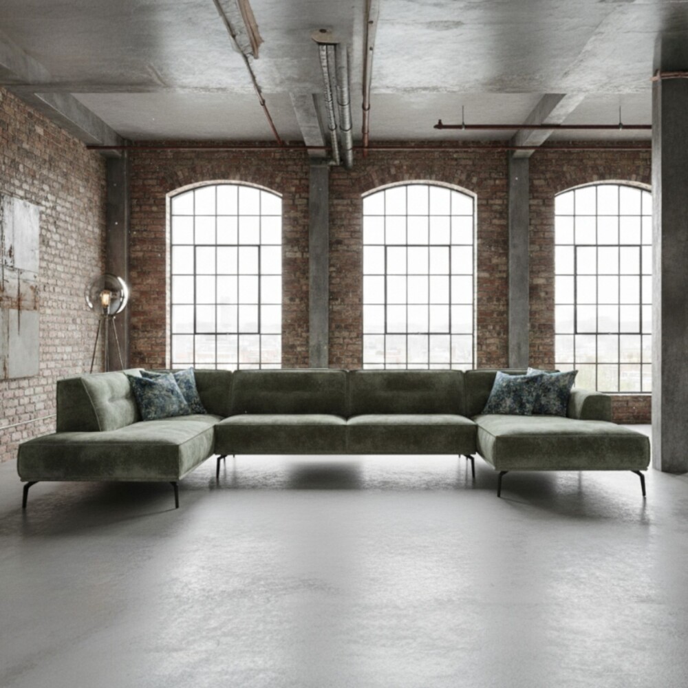 Stratus U bank in stof van het Anker meubelen. Verkrijgbaar in 200+ verschillende stoffen