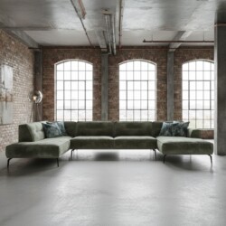 Stratus U bank in stof van het Anker meubelen. Verkrijgbaar in 200+ verschillende stoffen