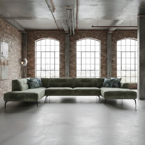 Stratus U bank in stof van het Anker meubelen. Verkrijgbaar in 200+ verschillende stoffen