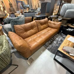 San Diego 4 zits bank in robuust cognac leder