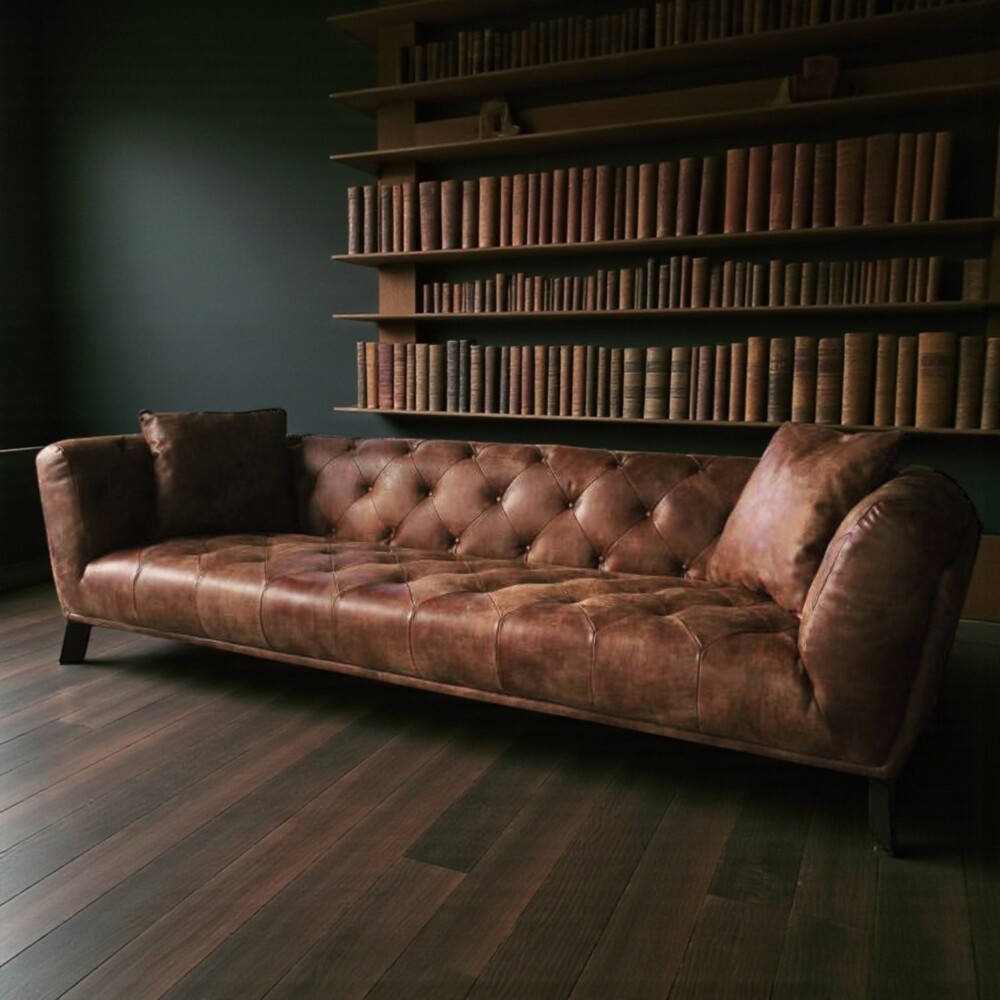 capetown africa leder tabac in een robuuste kamer perfect voor een industriele stijl