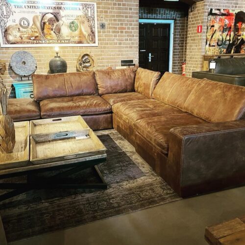 Hoekbank Lionel Africa leder tabac