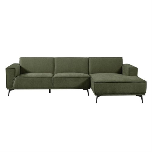 Leeds 2 5-AL + Chaise R – City 355 Bottle Green