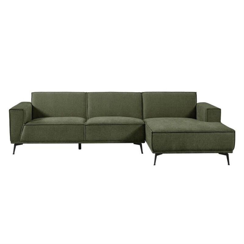 Leeds 2 5-AL + Chaise R – City 355 Bottle Green