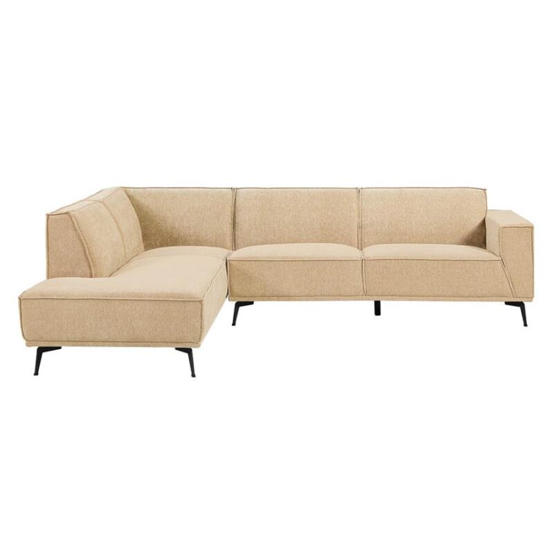 Leeds 2 5-AR + Ottoman L – City 120 Beige