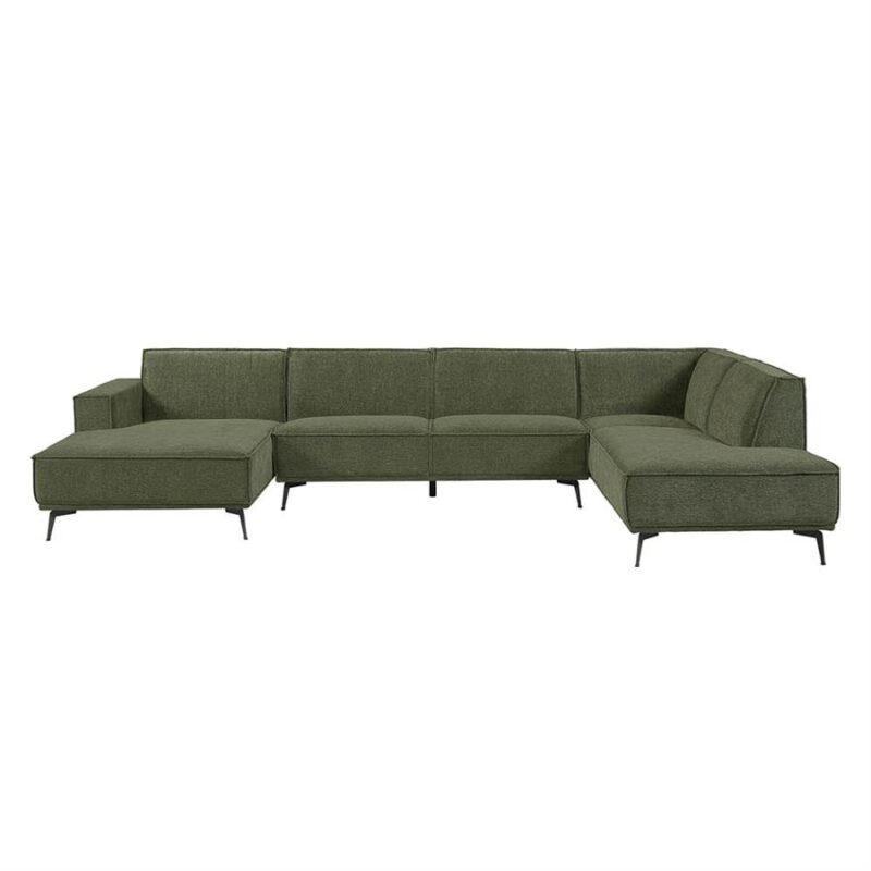 Leeds Chaise L – 2 5 – Ottoman R – City 355 Bottle Green