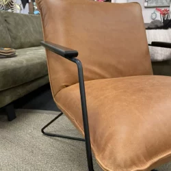 Fauteuil Jari leder – cognac