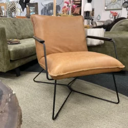 Fauteuil Jari leder – cognac