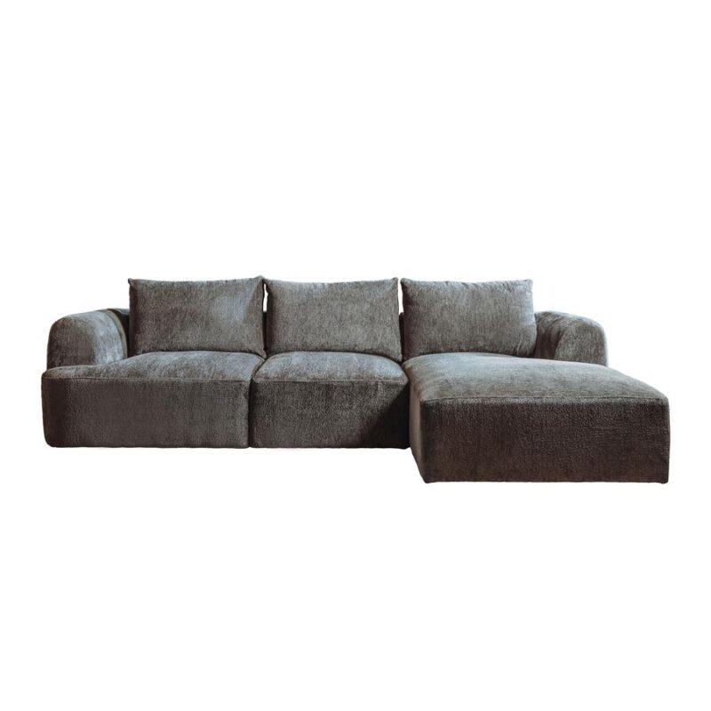 Canterbury 2 5-AL + Chaise R - Mona 464 Zementgrau
