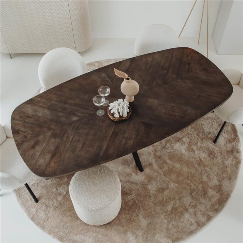 Silvi Eetkamertafel olijfbruin 220 cm