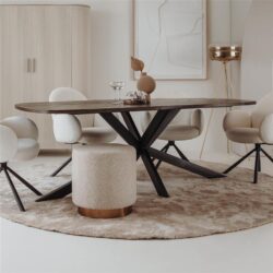 Silvi Eetkamertafel olijfbruin 220 cm
