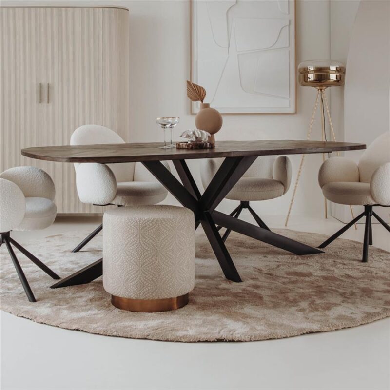 Silvi Eetkamertafel olijfbruin 220 cm