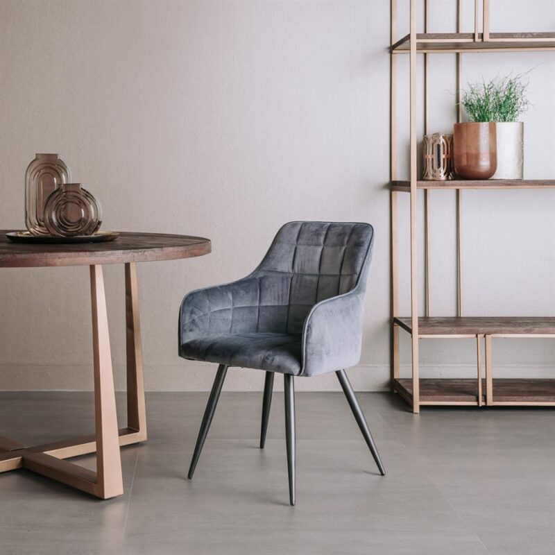 Silva Armstoel – fabric Bluvel 14 grey