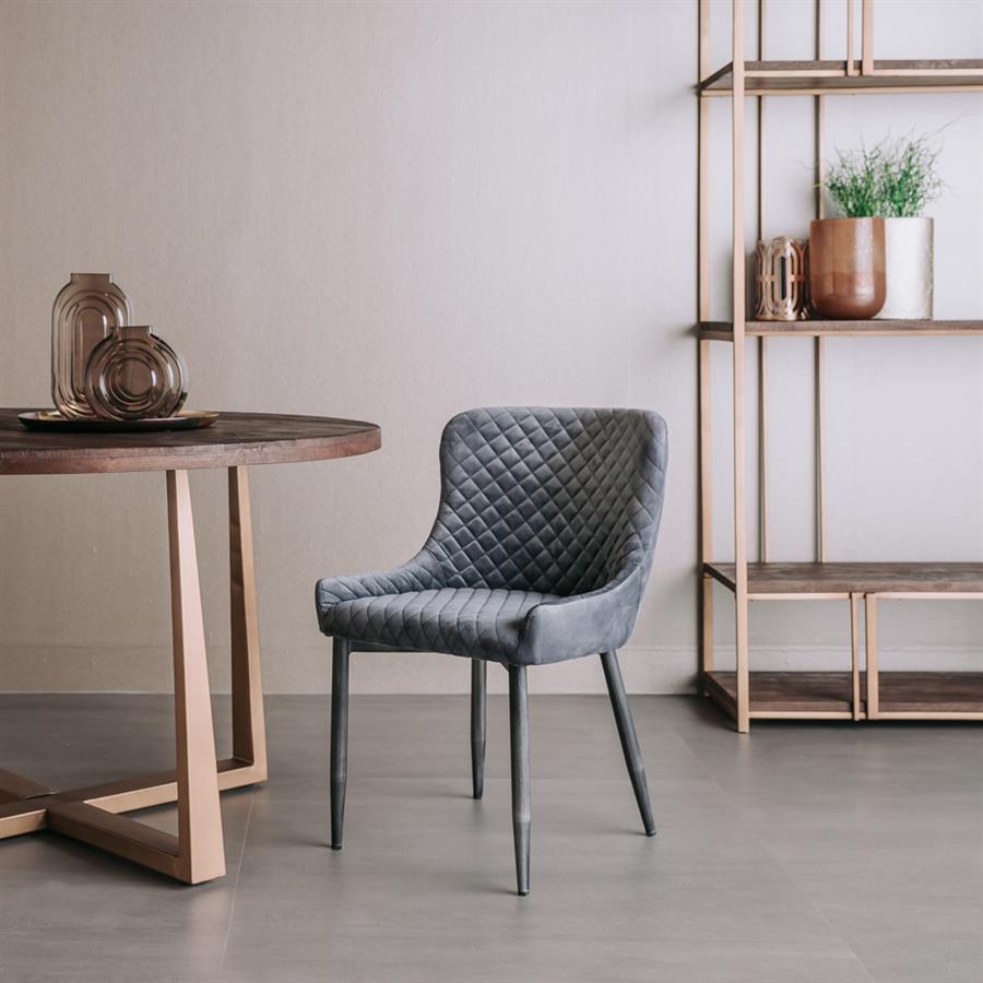 Oledo Stoel – fabric Bluvel 14 grey